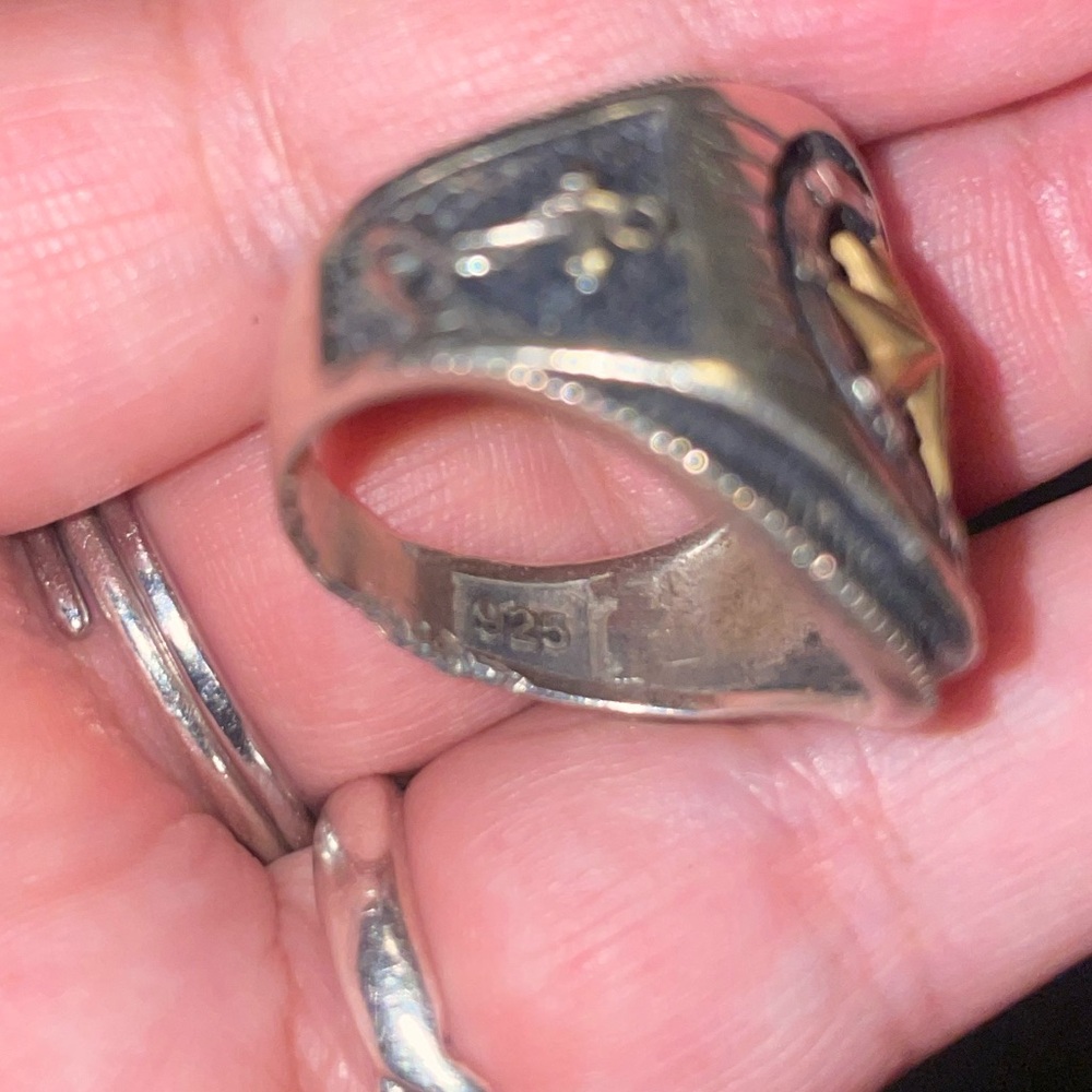 Silver Compass Ring - image 2